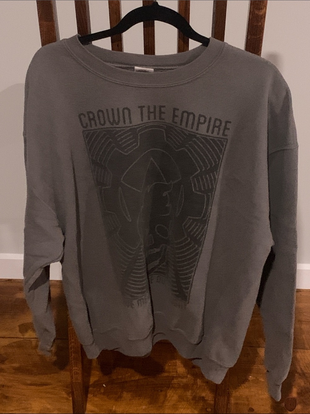 Crown The Empire Merch Men's Gray Graphic Sweatshirt